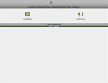 Tablet Screenshot of pediatricplaytherapy.com